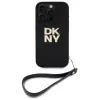 DKNY DKHCP16LPBSWSK iPhone 16 Pro 6,3 Zoll schwarze Hartschale mit Handschlaufe und Stock-Logo