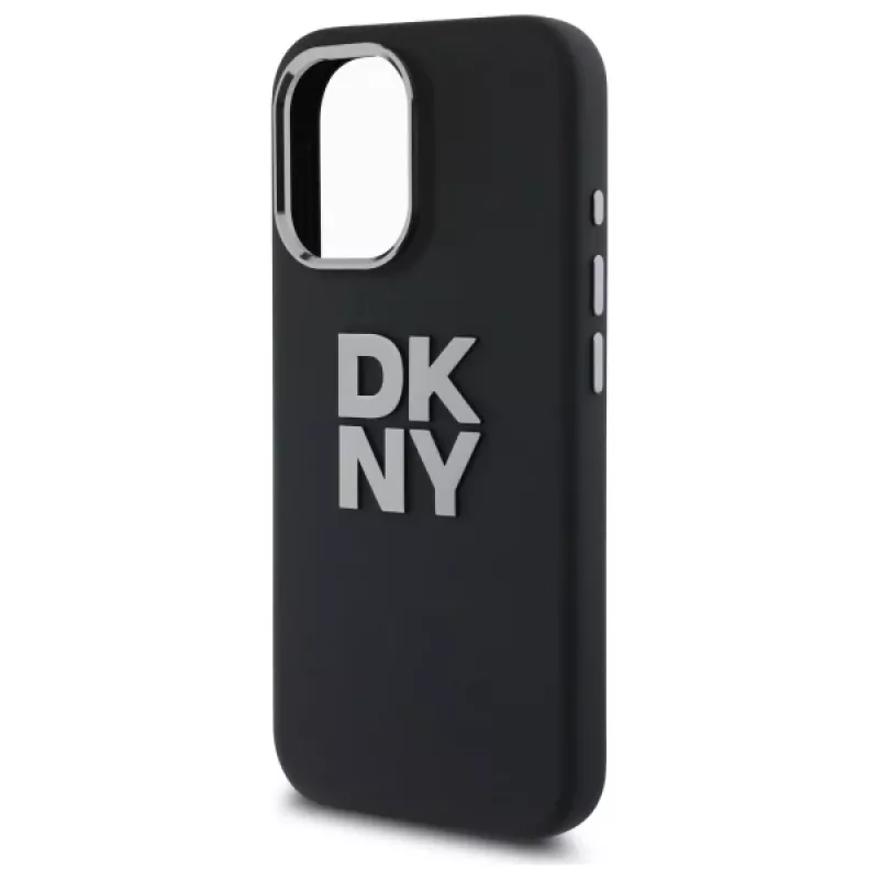 DKNY DKHCP16SSMCBSK iPhone 16 6.1 Hardcase Liquid Silicone Metal Logo Black