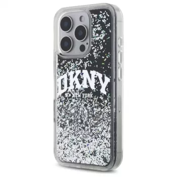 DKNY DKHCP16XLBNAEK iPhone 16 Pro Max 6,9 Zoll Hardcase Liquid Glitter Arch Logo Schwarz