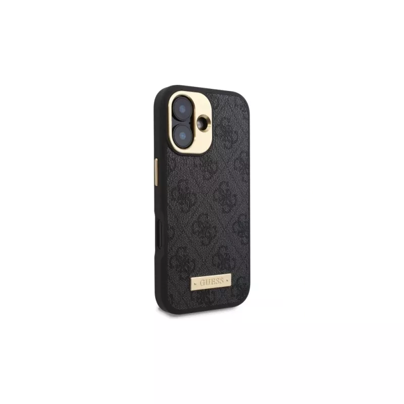 Guess GUHMP16MU4GPRK iPhone 16 Plus 6,7 Zoll Black Hardcase mit 4G Logo Plate und MagSafe