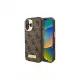 Guess GUHMP16SU4GPRW iPhone 16 6,1 Zoll Braune Hartschale 4G Logo Plate MagSafe