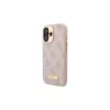 Guess GUHMP16SU4GPRP iPhone 16 6,1 Zoll Pink Hardcase mit 4G-Logo-Platte und MagSafe