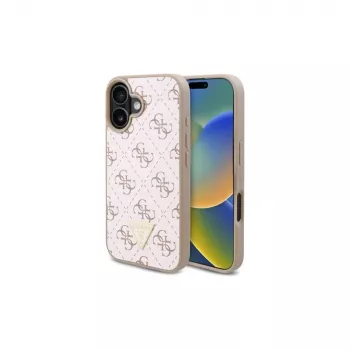 Guess GUHCP16SPG4GPH Hard Case für Apple iPhone 16 6,1 Zoll Weiß 4G Triangle