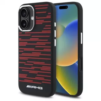 AMG AMHMP16S24SSRRK iPhone 16 6,1 Black Hardcase Silicone Graphics MagSafe