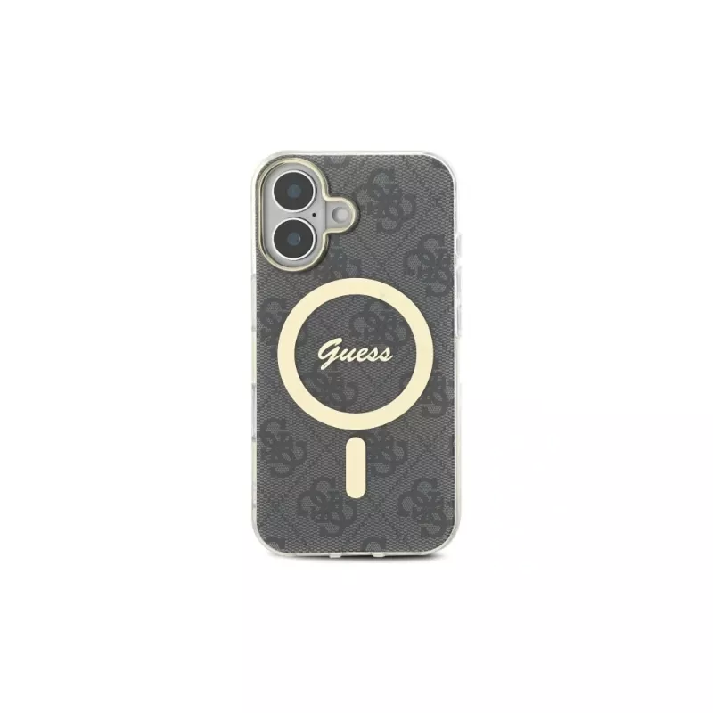 Guess GUHMP16SH4STK Hardcase für Apple iPhone 16 6,1 Zoll Schwarz IML 4G MagSafe