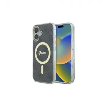 Guess GUHMP16MH4STK Hardcase für Apple iPhone 16 Plus 6,7 Zoll Schwarz IML 4G MagSafe