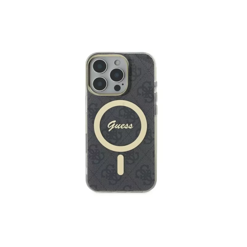 Guess GUHMP16LH4STK Hardcase für Apple iPhone 16 Pro 6,3 Zoll Schwarz IML 4G MagSafe