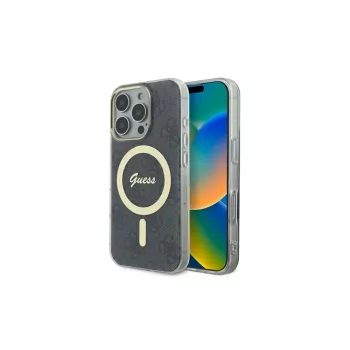 Guess GUHMP16XH4STK Hardcase für Apple iPhone 16 Pro Max 6,9 Zoll Schwarz IML 4G MagSafe