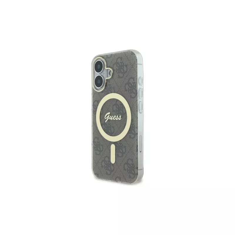 Guess GUHMP16SH4STW iPhone 16 6.1 Hardcase IML 4G MagSafe Braun