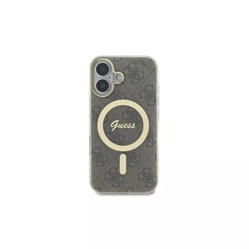Guess GUHMP16SH4STW iPhone 16 6.1 Hardcase IML 4G MagSafe Braun