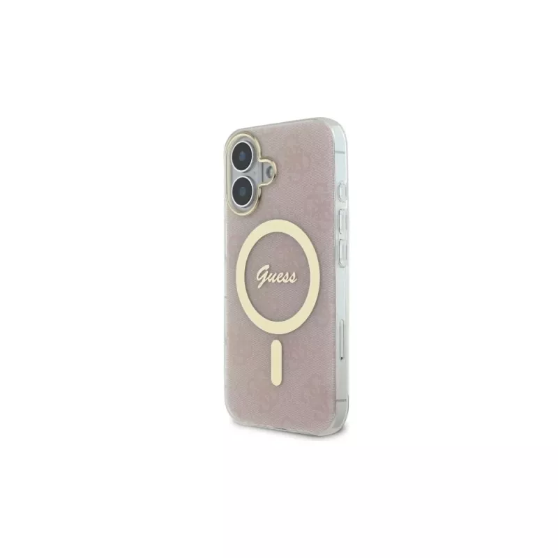 Guess GUHMP16MH4STP iPhone 16 Plus 6,7 Zoll Pink Hardcase IML 4G MagSafe