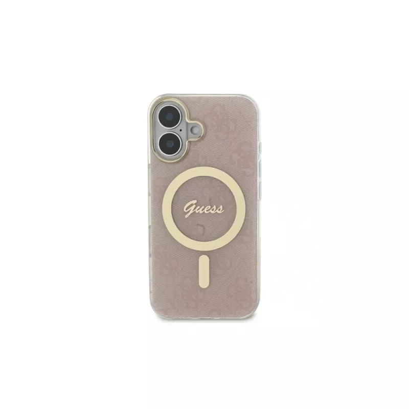 Guess GUHMP16MH4STP iPhone 16 Plus 6,7 Zoll Pink Hardcase IML 4G MagSafe