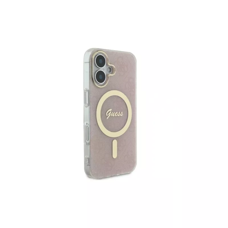 Guess GUHMP16MH4STP iPhone 16 Plus 6,7 Zoll Pink Hardcase IML 4G MagSafe