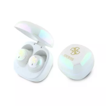 Guess 4G Printed Logo True Wireless Stereo Bluetooth Earbuds mit Ladecase (Weiß)