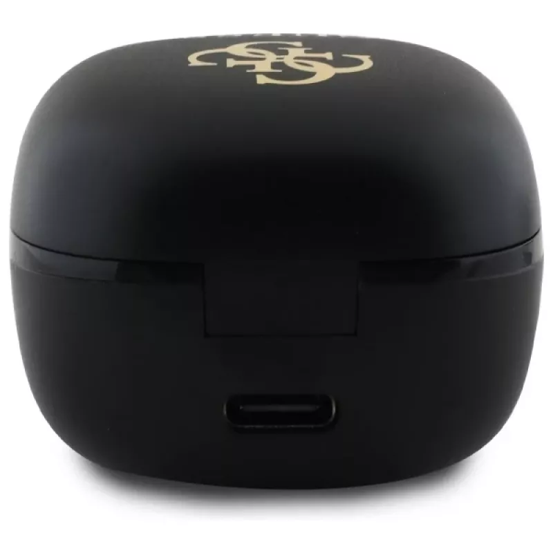 Guess GUTWSJ144ESK True Wireless Stereo Bluetooth Earbuds mit Ladecase, Schwarz Iridescent 4G Printed Logo