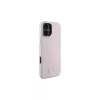 Guess GUHCP16MSMBSLP iPhone 16 Plus 6,7 Zoll Pink Silikon Hartschale mit Script-Metall-Logo und Rahmen