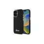 Guess GUHCP16MSMBSLK Silicone Script Metal Logo & Frame Hard Case für Apple iPhone 16 Plus 6,7 Zoll - Schwarz