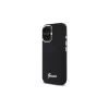 Guess GUHCP16MSMBSLK Silicone Script Metal Logo & Frame Hard Case für Apple iPhone 16 Plus 6,7 Zoll - Schwarz