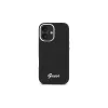 Guess GUHCP16MSMBSLK Silicone Script Metal Logo & Frame Hard Case für Apple iPhone 16 Plus 6,7 Zoll - Schwarz