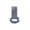 Guess GUHCP16XHC4SEB iPhone 16 Pro Max 6,9 Zoll Blaue Hardcase Crossbody Cord 4G Print
