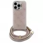 Guess GUHCP16SHC4SEP iPhone 16 6,1 Zoll Pink Hardcase Crossbody Cord 4G Print