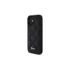 Guess Quilted Metal Logo Hard Case für Apple iPhone 16 Plus 6,7 Zoll - Schwarz