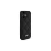 Guess Quilted Metal Logo Hard Case für Apple iPhone 16 Plus 6,7 Zoll - Schwarz