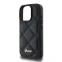 Guess GUHCP16LPSQSQSK Hardcase für Apple iPhone 16 Pro 6,3 Zoll Schwarz Quilted Metal Logo
