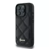 Guess GUHCP16LPSQSQSK Hardcase für Apple iPhone 16 Pro 6,3 Zoll Schwarz Quilted Metal Logo