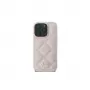 Guess GUHCP16SPSQSQSP iPhone 16 6,1 Zoll Pink Hardcase Quilted Metal Logo