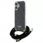 Guess GUHCP16SHC4SEK iPhone 16 6,1 Zoll Black Hardcase Crossbody Cord 4G Print
