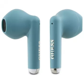 Guess Printed Classic Logo TWS Bluetooth Earbuds mit Ladecase (Türkis)