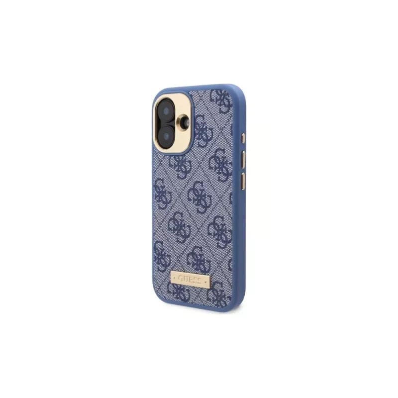 Guess GUHMP16SU4GPRB iPhone 16 6.1 Hardcase Blau 4G Logo Plate MagSafe