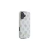 Guess GUHMP16SPGPYSH iPhone 16 6,1 Zoll Weiße Hardcase Peony Script Logo MagSafe
