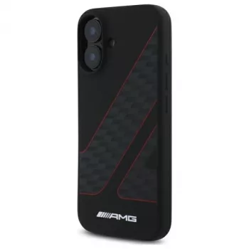 AMG AMHMP16S2SCFR iPhone 16 6,1 Zoll Black Hardcase Checkered Flag Pattern MagSafe