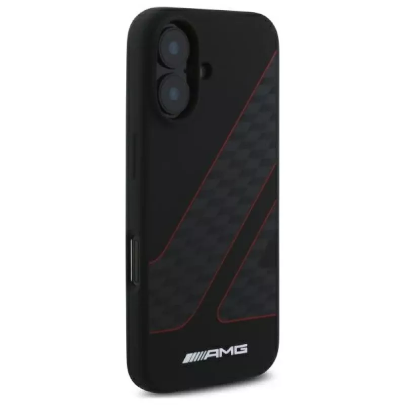 AMG AMHMP16S2SCFR iPhone 16 6,1 Zoll Black Hardcase Checkered Flag Pattern MagSafe
