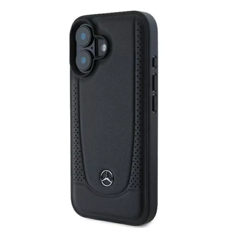 Mercedes-Benz MEHCP16SARMBK Hardcase Leather Urban für iPhone 16 6,1 Zoll Schwarz