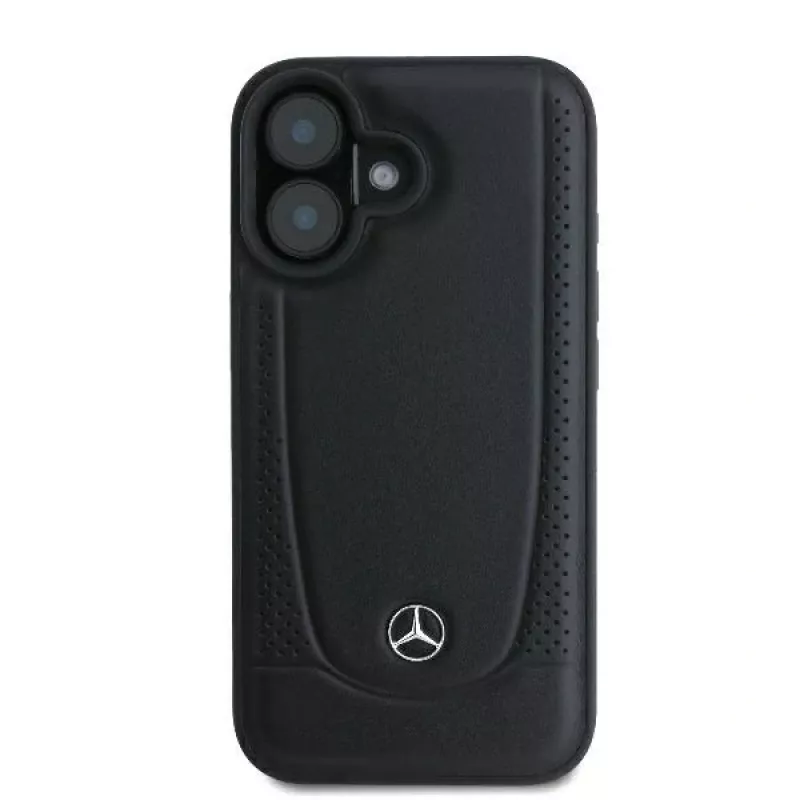 Mercedes-Benz MEHCP16SARMBK Hardcase Leather Urban für iPhone 16 6,1 Zoll Schwarz