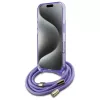 Guess GUHMP16SHCTSGNSU iPhone 16 6,1 Zoll Lila Hardcase Crossbody Cord Script MagSafe