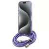 Guess GUHMP16LHCTSGNSU iPhone 16 Pro 6,3 Zoll Lila Hardcase Crossbody Cord Script MagSafe