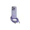 Guess GUHMP16XHCTSGNSU iPhone 16 Pro Max 6,9 Zoll Lila Hardcase Crossbody Cord Script MagSafe
