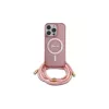 Guess GUHMP16XHCTSGNSP iPhone 16 Pro Max 6,9 Zoll Pink Hardcase Crossbody Cord Script MagSafe