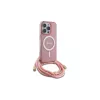 Guess GUHMP16XHCTSGNSP iPhone 16 Pro Max 6,9 Zoll Pink Hardcase Crossbody Cord Script MagSafe