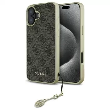 Guess GUHCP16MGF4GBR iPhone 16 Plus 6,7 Zoll Braune Hartschale 4G Charms Collection