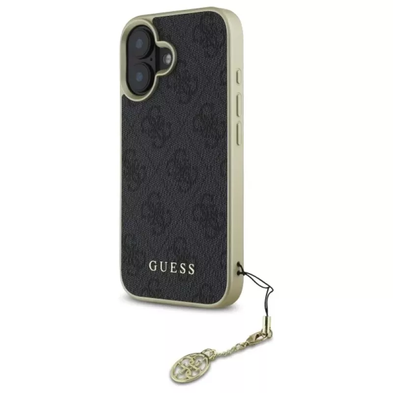 Guess GUHCP16MGF4GGR Hardcase für iPhone 16 Plus 6,7 Zoll Schwarz 4G Charms Kollektion