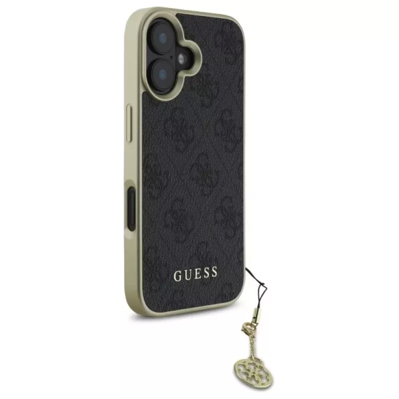 Guess GUHCP16MGF4GGR Hardcase für iPhone 16 Plus 6,7 Zoll Schwarz 4G Charms Kollektion