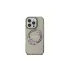Guess GUHMP16LHFWFCK iPhone 16 Pro Hardcase IML Flowers Wreath MagSafe Schwarz