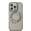 Guess GUHMP16XHFWFCK iPhone 16 Pro Max 6.9 Black Hardcase IML Flowers Wreath MagSafe