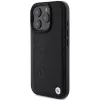 BMW Hot Stamp Leather Hard Case für iPhone 16 Pro 6,3 Zoll Schwarz