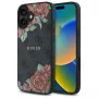 Guess GUHMP16SP4ROPEMCK Hardcase für Apple iPhone 16 6,1 Zoll Schwarz 4G Flowers Print MagSafe
